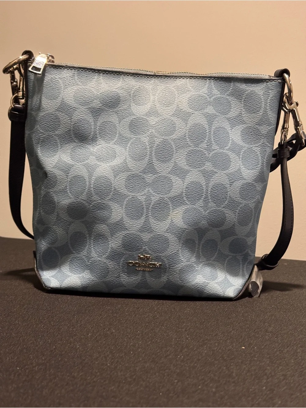Coach Light Blue Signature Canvas Crossbody